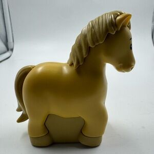 2021 Fisher Price Little People Mattel Horse Cream Color Farm Animal Figure Toy